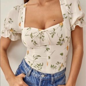Reformation Delevan Citron Top